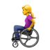 👩‍🦽 woman in manual wheelchair display on Apple